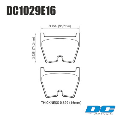 DC1029 Brake Pad Set (Set of 8 pads) 
DC1029x15 front brake pads for Audi RS6, R8, RS4 models.
Technical information:




inch
mm


Pad Width
3.83
97


Pad Height
2.92
74


Pad Thick
0.572
15





table.appl { width: 300px; border: none; color: black; }
appl tr,td { border: none; text-align: center; font-size: 16px; }
.appl td { padding: 2px }
p { color: black; }
.product_sv { padding-top: 0px!important; }
