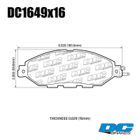 DC1649 Brake Pads Set